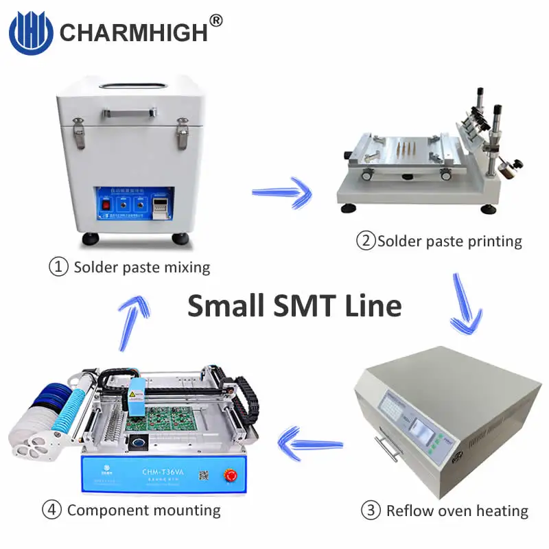 Линия SMT миксер для паяльной пасты настольная машина захвата и размещения CHMT36VA