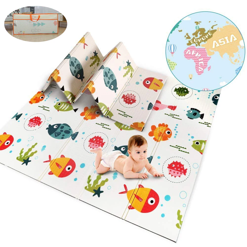

Детский игровой коврик, складной коврик для ползания, детские игры, игровой коврик, толщина 1 см, развивающие игрушки, детская комната, декоративные коврики