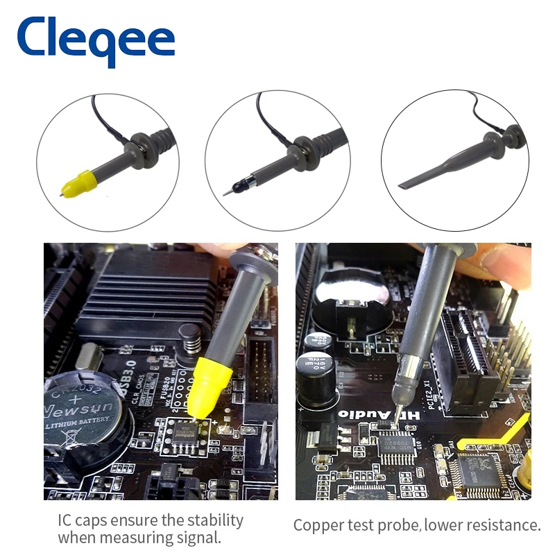 Осциллограф Cleqee P6100 2 шт. 100 МГц BNC DC-100MHz зажим типа крокодил тестовый зонд для Tektronix