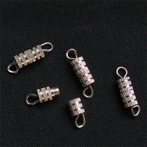 50 ± родиевое покрытие колонна баррель поворотный винт застежки для цепочки