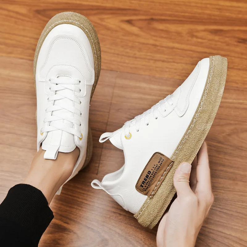

Casual white tower comfortable personality low-cut flat-heel casual casual white male pointed toe general solid color sneakers