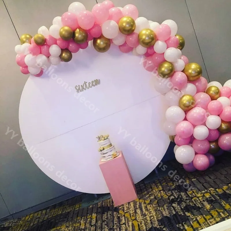 Детская гирлянда для душа 1 пастельный Макарон розовый белый день рождения