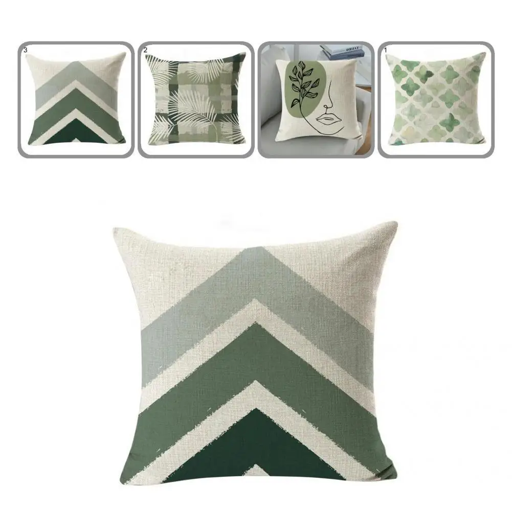 

Embroidered Elegant Farmhouse Style Pillow Cover Flax Cushion Cover Bright Color for Bed Room