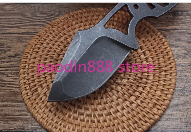 Маленький прямой нож с акулами 7CR13MOV фиксированное лезвие интегрированная