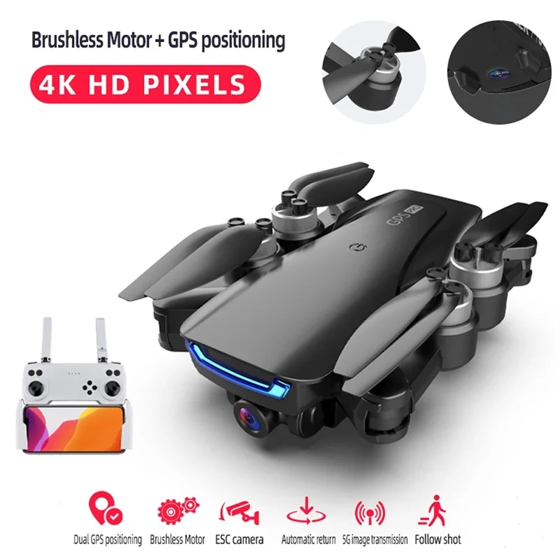 

LU5 Drone 4K HD Dual Camera Camera GPS WiFi Height Maintain Headless Mode FPV Brushless Motor Rc Quadcopter Profesional Drones