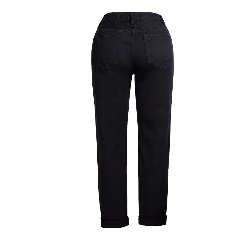 

Ripped Jeans for Women Streetwear Hole Straight Denim Pants Mujer Europe and America Distressed Loose Boyfriend Denim Woman Jean