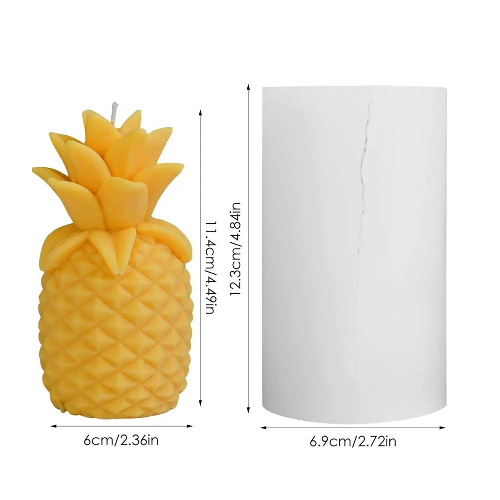 

Candle Mould Silicone Candle Mold DIY 3D Pineapple Shape For Gift Scented Candle Soap Craft Making Wax Decoration Crafts