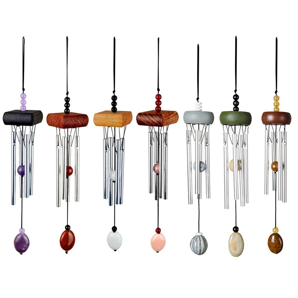 

Ветряные колокольчики с несколькими трубками для гостиной и сада, универсальные разноцветные интересные украшения, счастливая металличес...