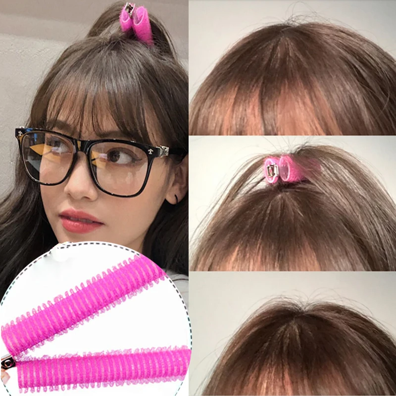 Натуральные пушистые корни волос Воздушная челка Волшебная самоклеящаяся для