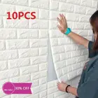 3D Кирпич DIY стикер стены самоклеящиеся водонепроницаемые панели обои наклейка 3D кирпичный узор ПЭ пена стикер стены