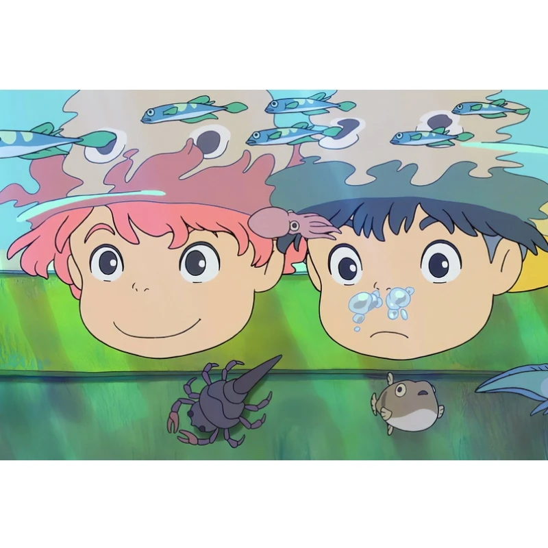 

Ponyo on the Cliff puzzle Miyazaki Hayao ponyo sosuke jigsaw puzzle 1000 pieces adult educational relief toys Creative custom