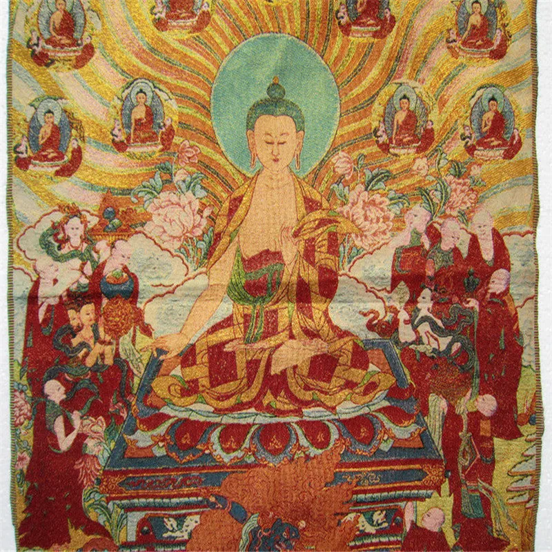 Старые украшения Тибетский Шелковый индийский Будда Maitreya Thangka Tangka - купить по