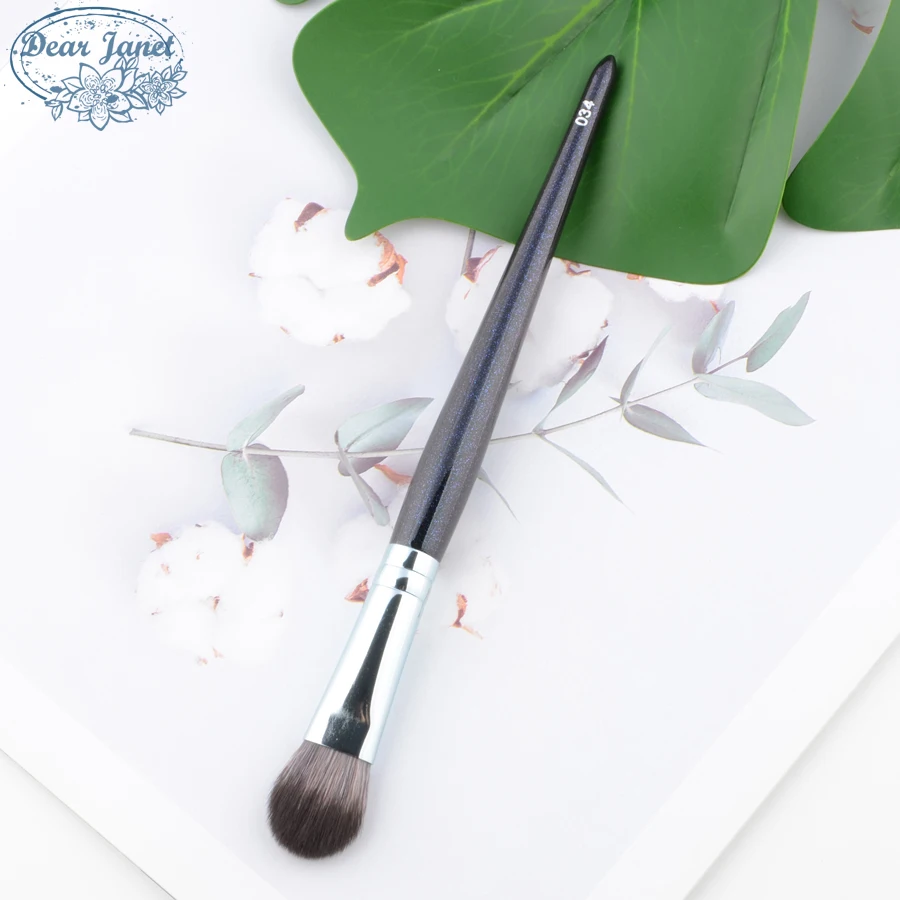 1 piece 034 Precision Highlighter Makeup Brushes Eyeshadow Blending Synthetic hair Wood handle Professional Make up tools