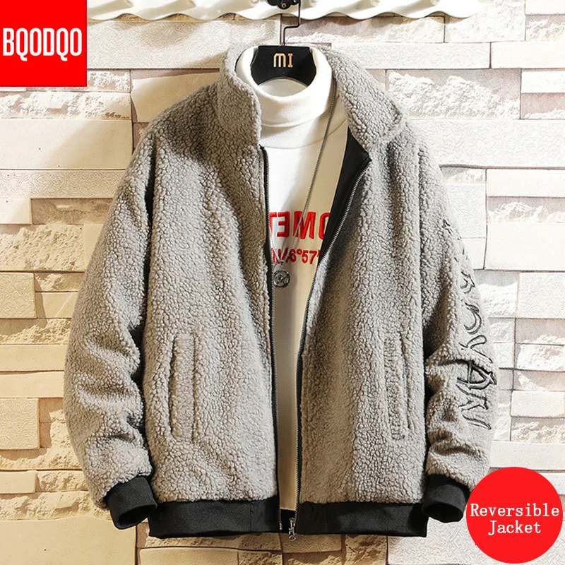 Белая флисовая куртка на молнии японская парка зимняя уличная одежда в стиле хип