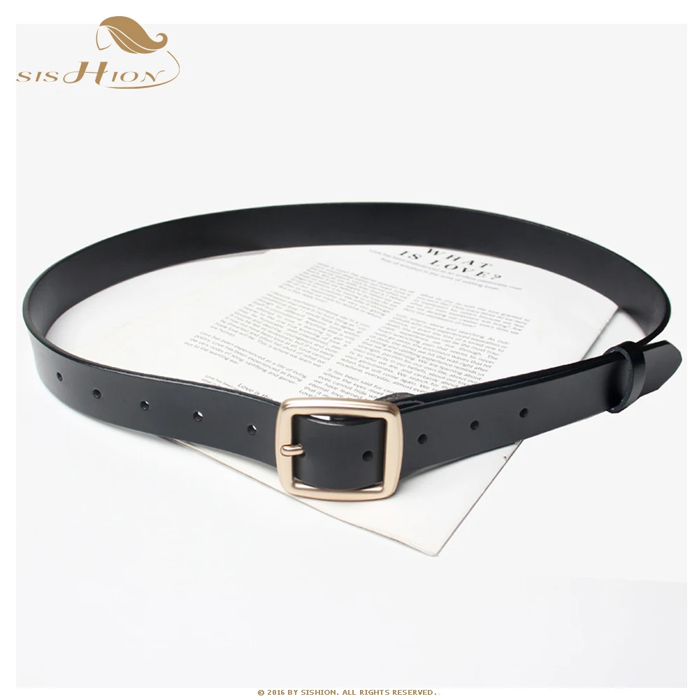 

Genuine Leather Belt VD1485 Black Women Belt femme ceinture Thin Elegant Ladies Belt