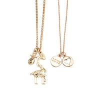 ywzixln boho charm alloy metal giraffe hollow heart pendant fashion necklaces bijoux for women elegant choker jewelry n046