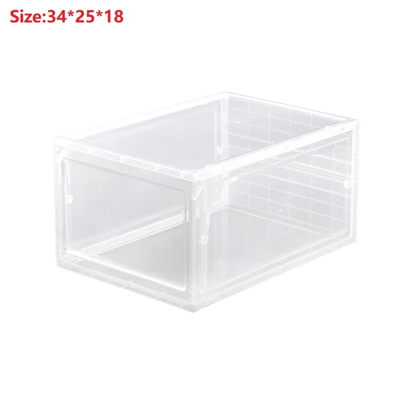 white 1pcs 3 шт. пластиковая коробка для хранения многофункциональная раскладушка для обуви прозрачная Хрустальная переносная вешалка для дома, выдвижного ящика Чехол Органайзер - Цвет: white 1pcs