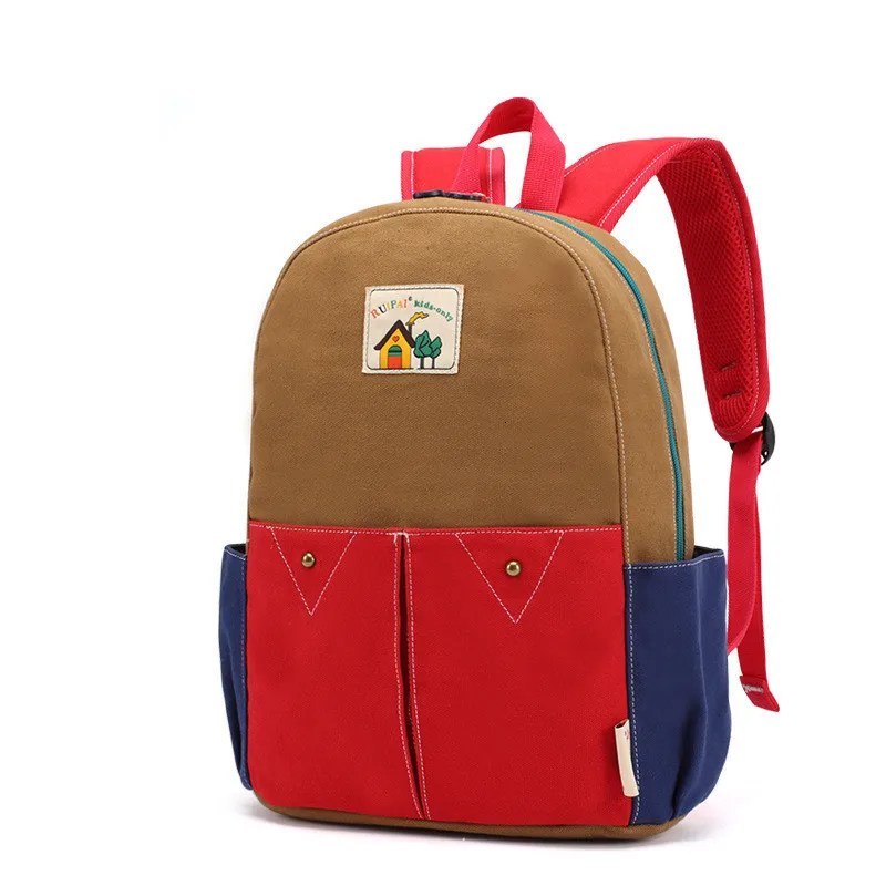 Simple Cartoon Children School Backpack Cute Light Hit Color Comfortable Canvas Schoolbag Kindergarten Backpack Bags Mochila