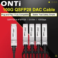 onti 100g qsfp28 to 4xsfp28 dac cable 0 5m 1m 2m 3m 5m passive direct attach copper twinax cable