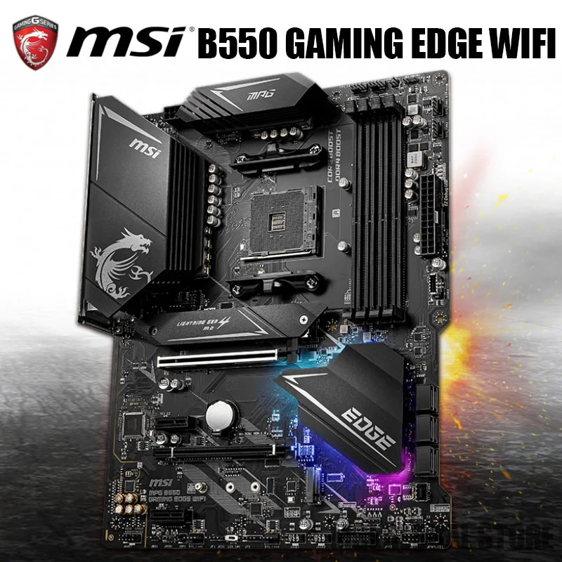 Bestellen Buchse AM4 MSI MPG B550 GAMING RAND WIFI Motherboard DDR4 128GB Dual M.2 LAN 802,11 Ax Wi-Fi 6 + Bluetooth 5,1 USB 3,2 Gen2 RGB