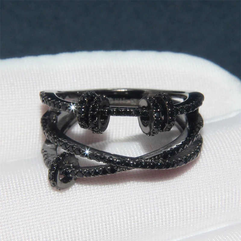

925 Sterling Silver Ring Brand Luxury Zero Ring Hollow With Diamond Decoration Noble Original Jewelry Lover Women Ring