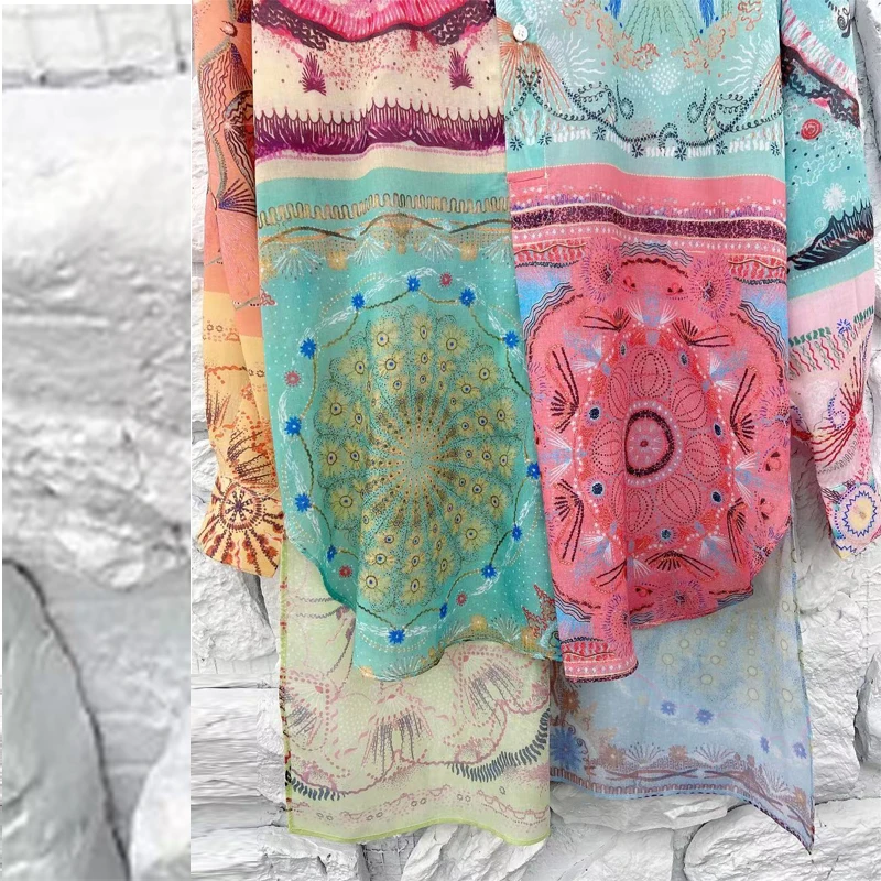

2021 spring autumn women plus size XXXL 3Xl skirt sets Bohemian style women printed blouse + skirt new quality skirt + shirts