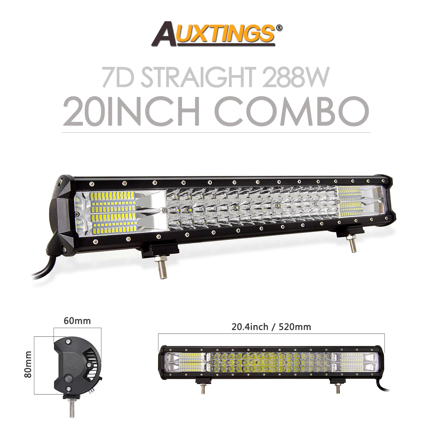 

Auxtings 12-45in 180W-612W Tri-Row 7D Светодиодная панель Offroad Led Bar Combo Светодиодная рабочая панель для грузовика SUV ATV 4x4 4WD 12v 24V