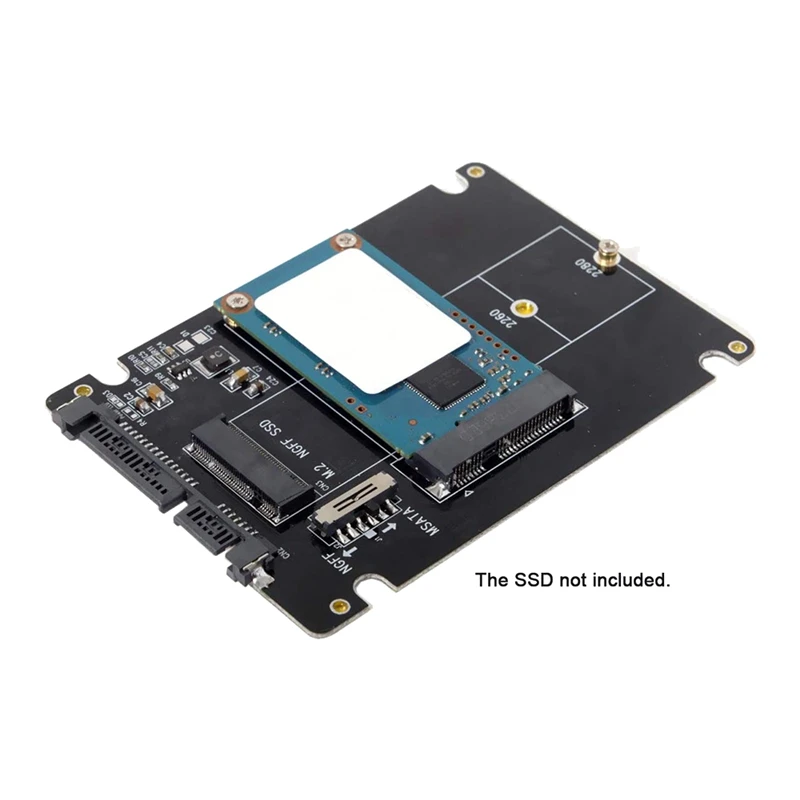 

Combo M.2 NGFF B-Key & MSATA SSD to SATA 3.0 Adapter Converter Case Enclosure with Switch Support SATA Reversion 3.2