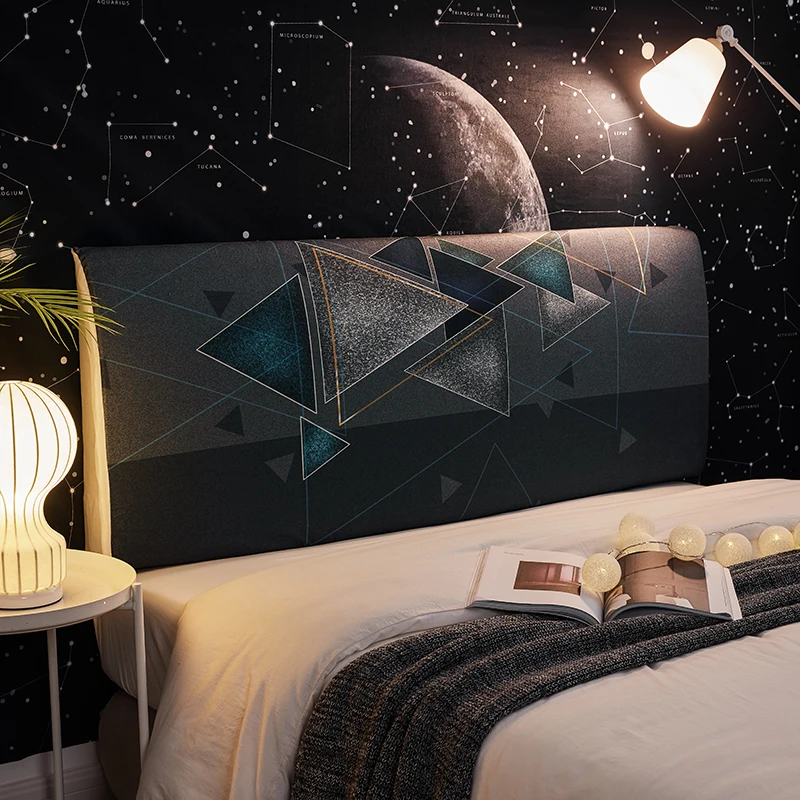 Печатные Эластичный все включено кровать головных уборов чехол на спинку