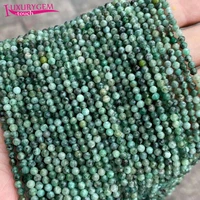 high quality natural emeralds stone 234mm faceted round loose spacer beads diy bracelet necklace jewelry accessory 38cm b140