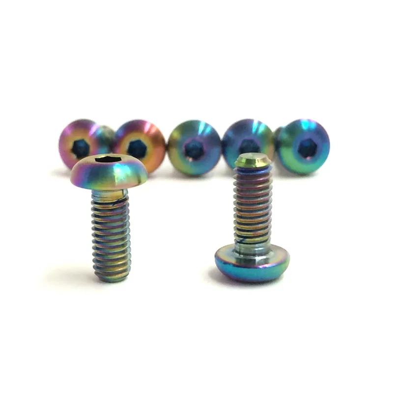 

Bike Bottle Cage Titanium Alloy Fixing Bolts Screws M5×12mm Bicycle Water Bottle Cage Bolts / M5*10 Disc Brake Screws Bike Parts