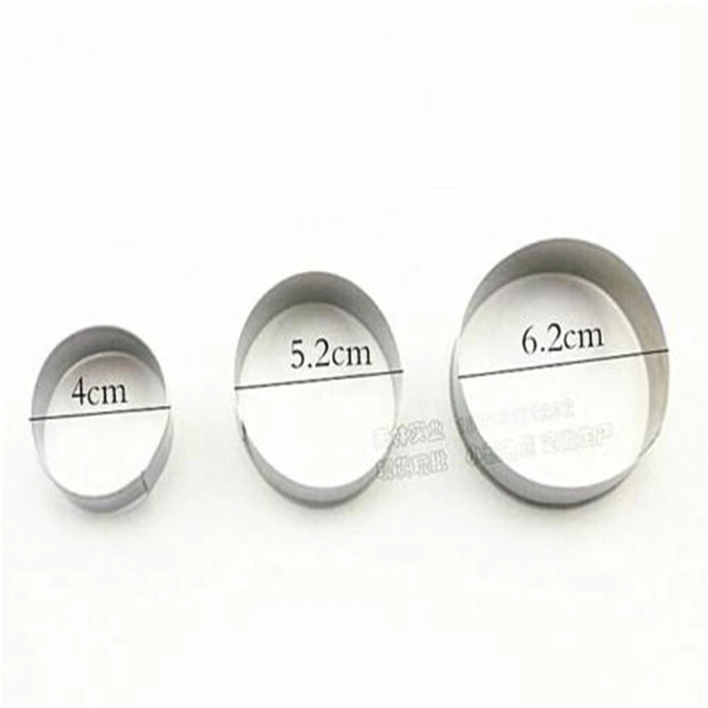 3pcs Stainless Steel Round Circle Biscuit Mold Bakeware Fondant Cake DIY Sugar craft 3D Pastry Cookie Cutters Baking Tools | Дом и сад