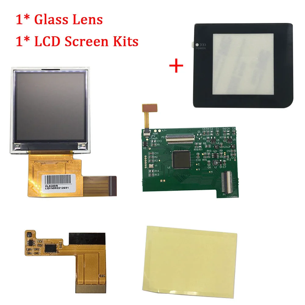 Lens with Screen Kit Сменные комплекты жк-экрана для GBP, подсветка экрана с ленточным кабелем для kingd GBP, ЖК-экран, высокий светильник, консоль для геймпада, Новинка - Цвет: Lens with Screen Kit