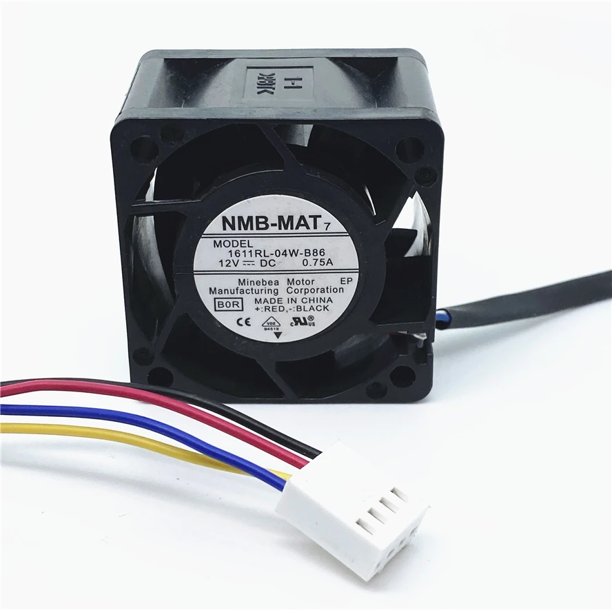 Новый NMB-MAT 12V 0.75A 1611RL-04W-B86 4028 40 мм 4 см 40x40x28 Сервер Вентилятор 14500 об/мин 1U 2U большой