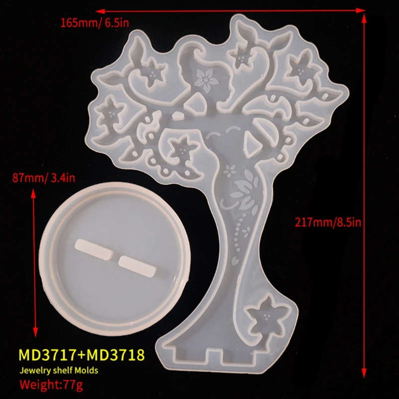 

Jewelry Holder Silicone Molds DIY Mould Craft Making Tools Table Decorations Suitable for Storage Necklace Earring