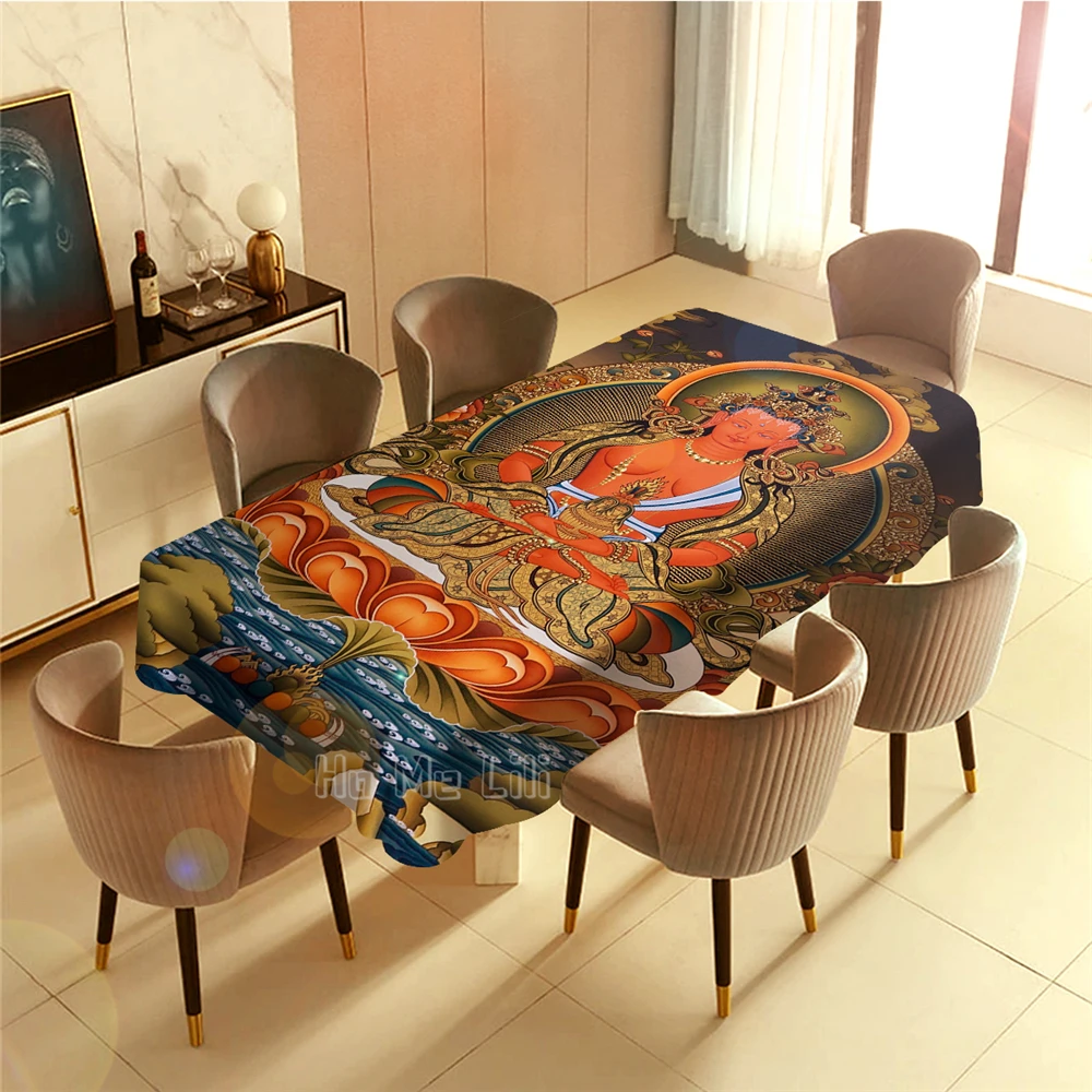 Живописная скатерть в китайском буддистском стиле | Дом и сад