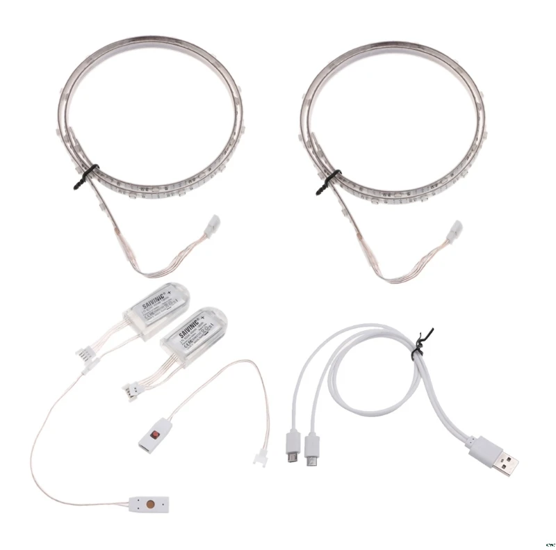 

1 Pair Waterproof USB LED Shoes Strip Light 0.65mx2 RGB SMD3528 Flexible Decor Shoes Strip Light