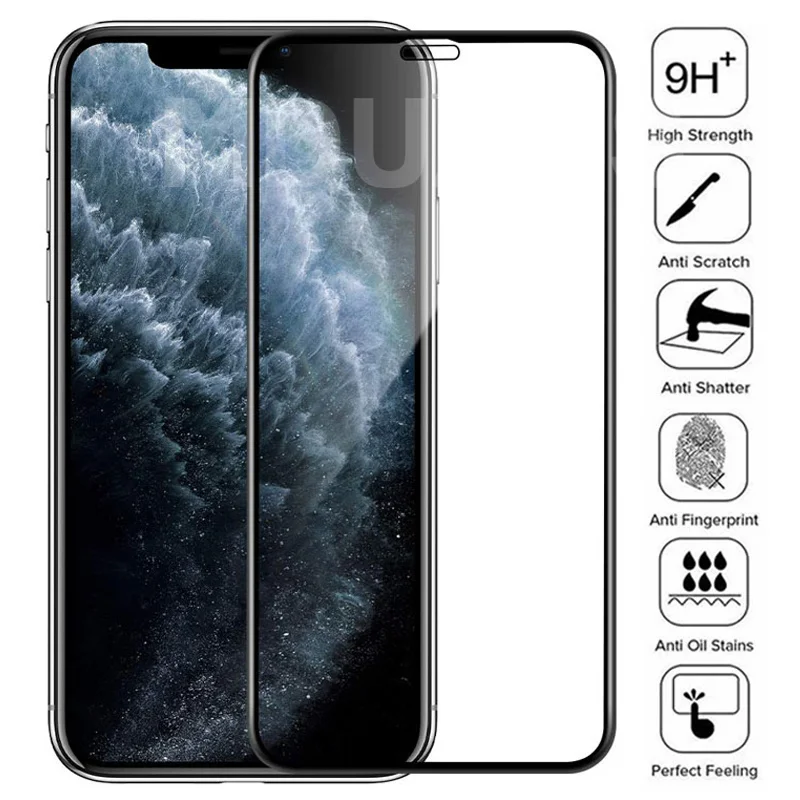 

9999D Full Cover Protective Glass For iPhone 11 12 13 Pro XS Max X XR Screen Protector iPhone 6 6S 7 8 Plus 5 5S SE Glass Film