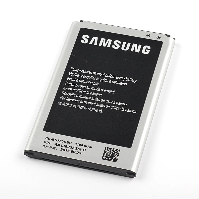 Оригинальный аккумулятор Samsung высокое качество для Galaxy Note 3 Neo N7502 EB BN750BBC N750 N7508V с NFC