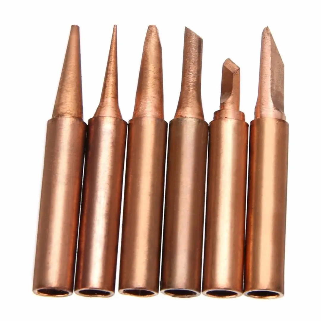 

Accessories Tips Welding Soldering Hand 6pcs 6 shapes Copper Solder 900M-T 936/937/938/969/8586/852D