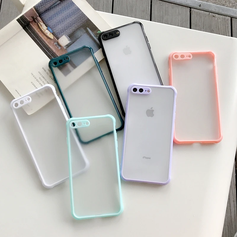 Простой защитный чехол для iPhone 12 Pro Mini 11 Max XR XS X 8 7 Plus Матовый Прозрачный