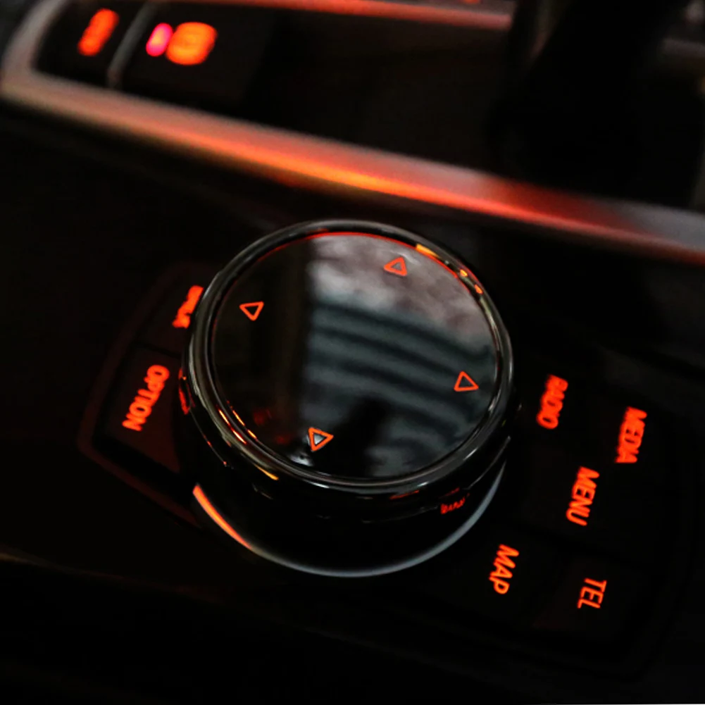 

Car Multimedia Button Knob Cover Ceramic Black for BMW X1 F25 X3 X4 F15 X5 F16 X6 1 2 3 5 Series F10 F20 F30 F34 Accessories