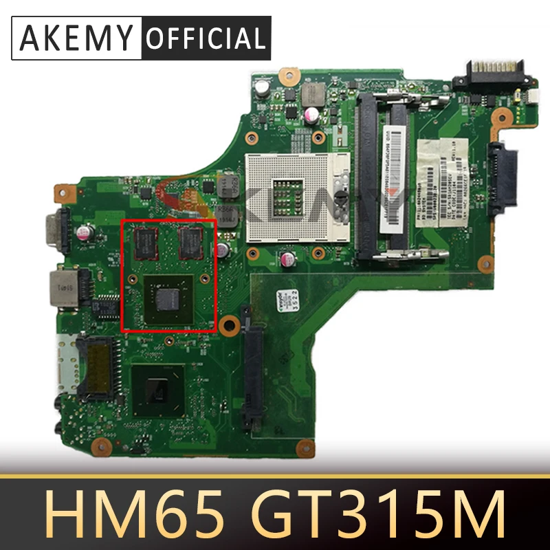

AKEMY for toshiba satellite C600 C640 Laptop Motherboard HM65 GT315M 6050A2448001-MB-A02 CT10RG 1310A2448004 SPS V000238080