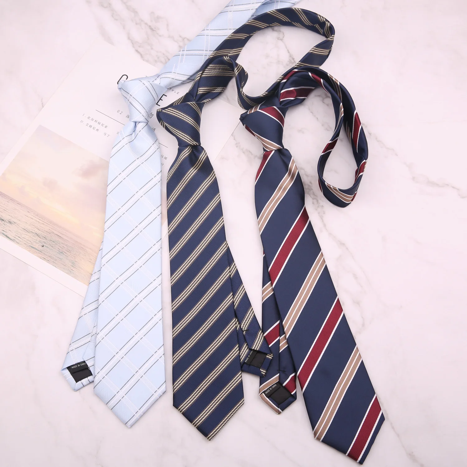 

Повседневный мужской галстук из полиэстера для мужских костюмов Узкий Тонкий галстук для бизнеса галстук для жениха аксессуары для галсту...