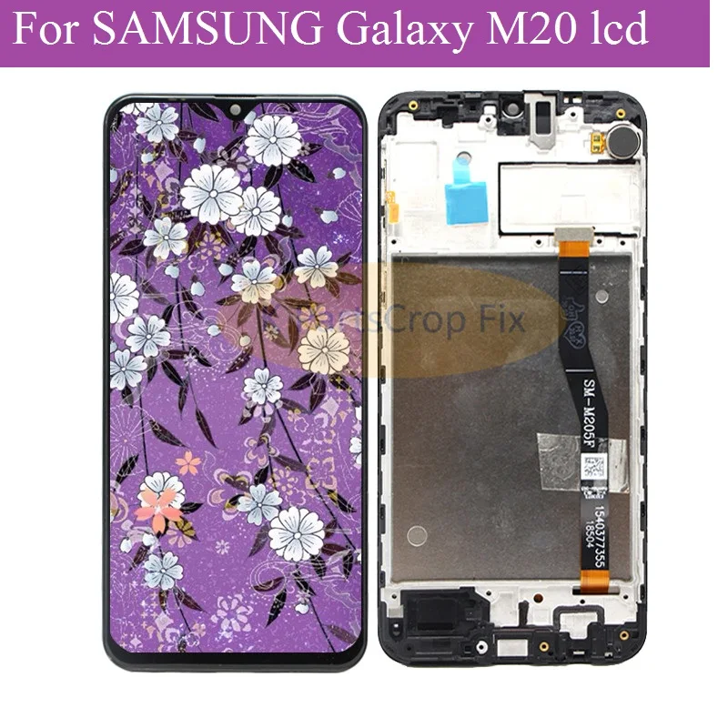 ЖК дисплей Amoled для SAMSUNG Galaxy M20 сенсорный экран с дигитайзером в сборе запасные