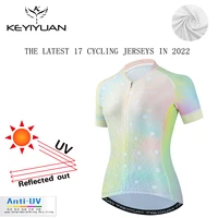 keyiyuan 2022 summer mountain bicycle cycling clothes women short sleeve mtb jersey bike wear maillot ciclismo mujer verano