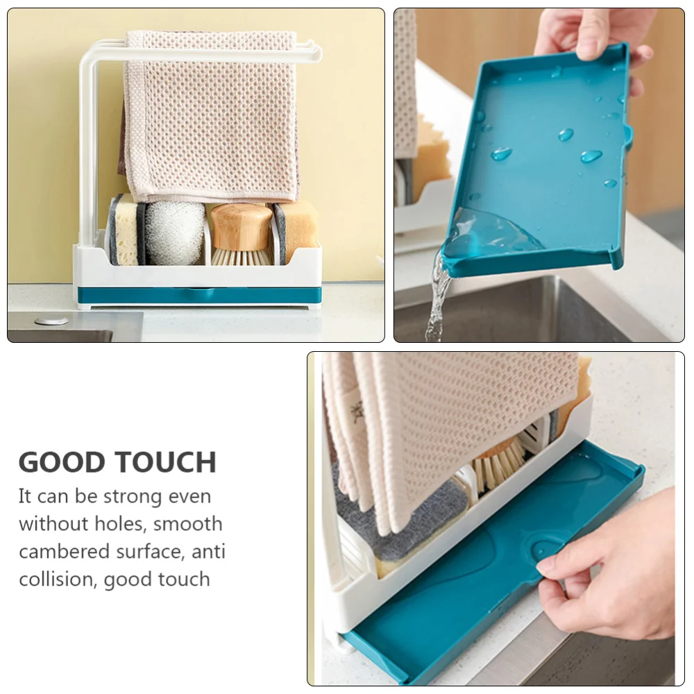 

Sink Dishcloth Storage Shelve Sponge Rack Simple Towel Hanging Rack