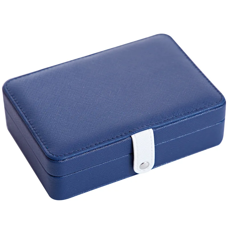 

Wholesale Portable Travel Small Jewelry Box Storage Organizer Box with mirror Inside Velvet Leather Jewelry Box Gift for Women