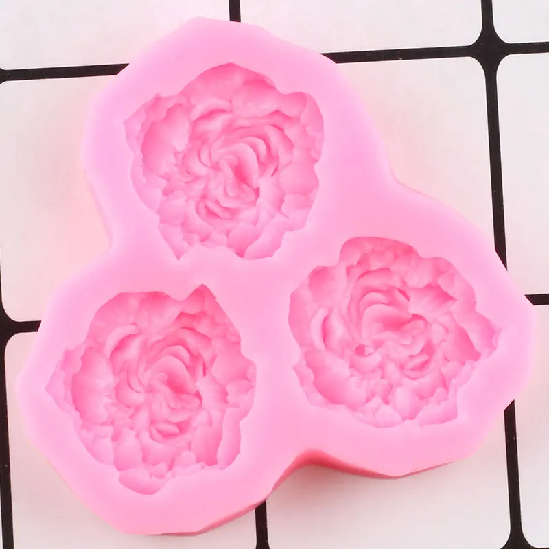 

Peony Flower Silicone Molds Wedding Cupcake Topper Fondant Cake Decorating Tools Soap Resin Clay Candy Chocolate Gumpaste Moulds