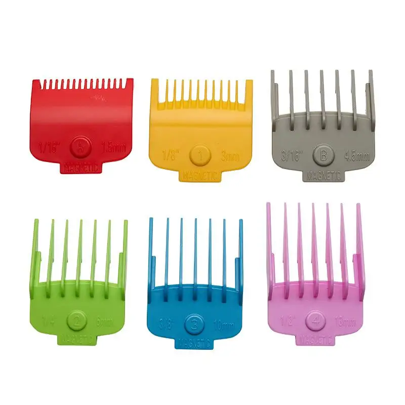 

6Pcs/set RESUXI Magnetic Suction Colorful Limit Combs Hair Cutter Accessories